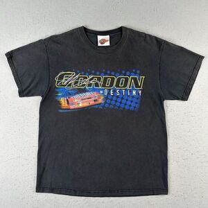 Vintage Jeff Gordon Racing Shirt Men's Large Black Winners Circle 2002 Du Pont